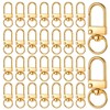 30 PCS Gold Lobster Claw Clasps for Keychains, Metal Keychain