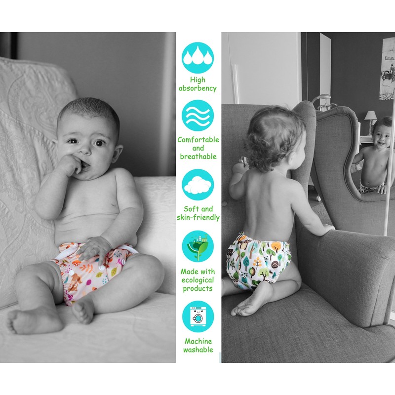 Kolo - Set of 2 Reusable Nappies for Babies and