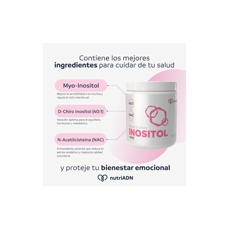 Nutriadn Myo Chiro Inositol Nac Suplemento Mujeres Dosis