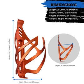 Corki Cycles Bike Water Bottle Holder, Lightweight Bicycle Cup Holder, Adjustable Drink Holder Rack for Road & Mountain Bikes