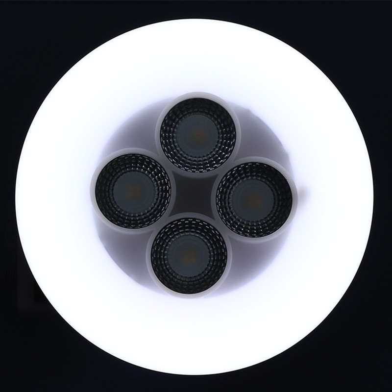 LED 4‑Hole LED Spot Light 3‑Gear Adjustable Spotlight for Garage