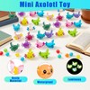 IETWATE 72PCS Mini Figures Axolotl Toy, Glitter Mini Resin Animals,