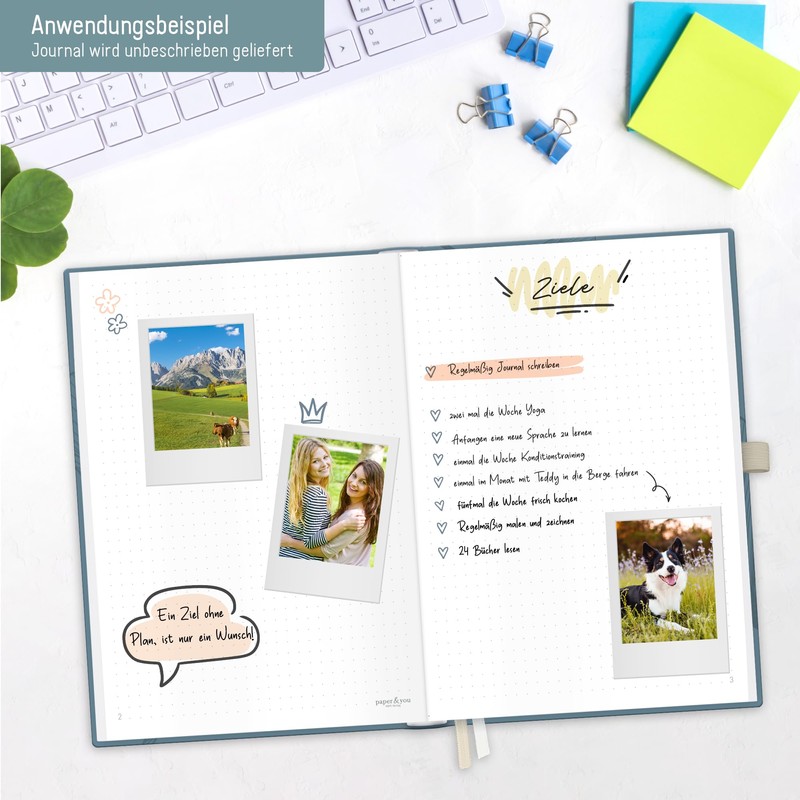 paper&you® Premium Journal Dotted A5 Notebook Dotted 120 g/m² Thick