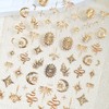 1 Sheet Embossed Star Nail Stickers for Nail Art Gold