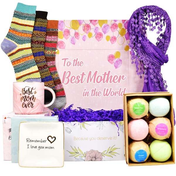 VINAKAS Mom Gift Basket. Perfect Mom Gifts from Daughters & Sons - Best Mom Gifts for Christmas & Birthdays