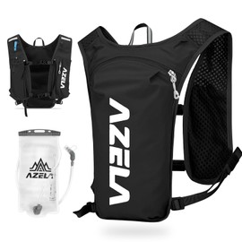 HOTUT Running Backpack,Lightweight Running Hydration Vest with 1.5L Water Bladder for Men and Women,Adjustable Hiking Vest with Reflective Strips and Waterproof for Trail Running,Cycling,Hiking