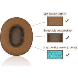 Akkiv replacement ear pad compatible with Skullcandy Hesh3 Hesh ANC Crusher360 Crusher Wireless Hesh Evo Venue ANC Crusher Evo Crusher ANC headset Protein leather and memory foam making (yellow)