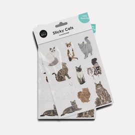 LucyBalu® STICKY CATS 10 x Cat Stickers | Cat Stickers | Cute Animal Stickers | Cat Sticker Set Made of Felt | Animal Stickers | Felt Stickers of the 10 Most Popular Cat Breeds | Pack of 10