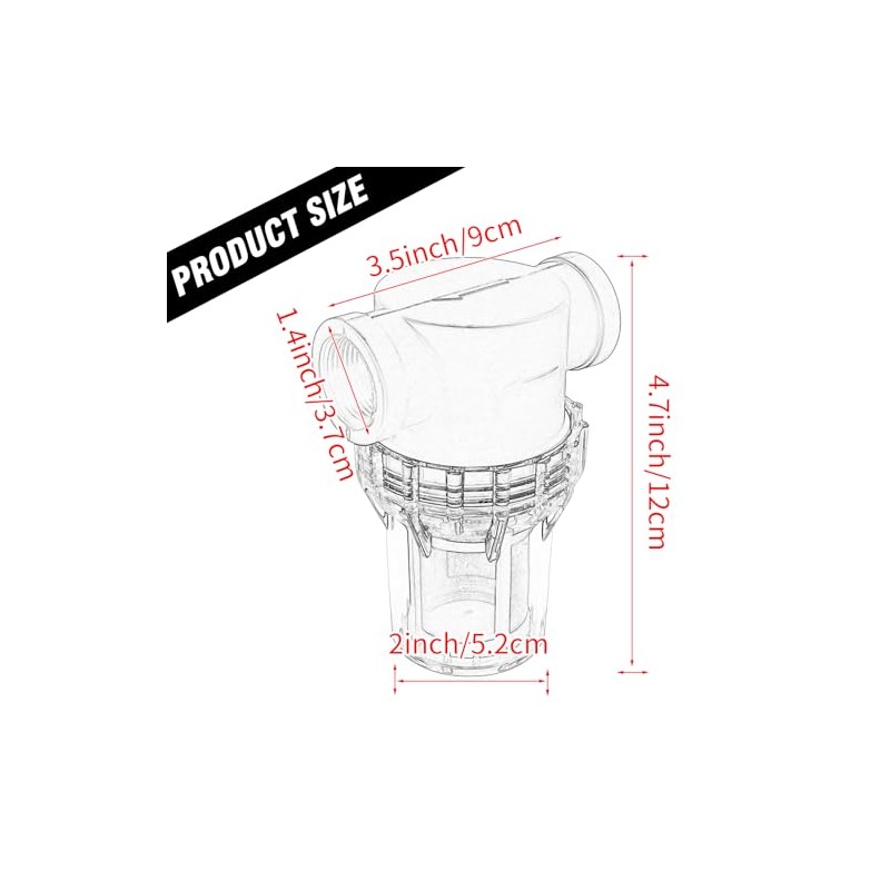 EATAKWARD 3/4" Female NPT in-Line Strainer, Garden Hose Sediment Filter