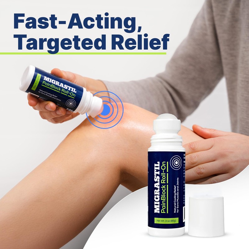 Basic Vigor Migrastil PainBlock Roll-On, 3 oz - Topical Roll-On