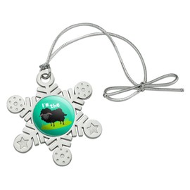 GRAPHICS & MORE I'm The Black Sheep Funny Metal Snowflake Christmas Tree Holiday Ornament