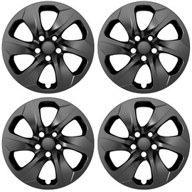 TangMiGe 4-Pack 17 inch Hubcaps Compatible with Toyota RAV4 2019 2020 2021 2022 2023 2024 2025, Hub Caps Wheel Covers Skins, Snap On Rim Cover (Bright Black Color)