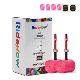 RideNow Folding Bike Inner Tube TPU Bicycle Inner Tube 2 Pack 26g 16/18 Inch (346-355 mm) Tubes, Ultralight Inner Tube with 45/65 mm Presta Valve Made of Metal