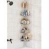 Rustproof Shower Corner Caddy Shelf for Bathroom Tension Pole Organizer