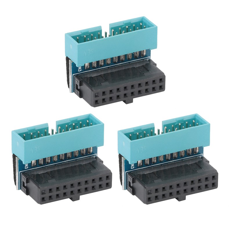 3Pcs Mainboard Power Adapter 19Pin to 90 Degree Connector DIY