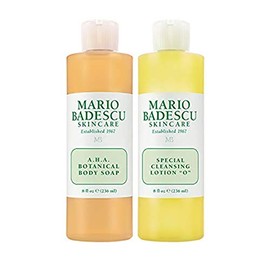 Mario Badescu Body Breakout Kit para pecho, espalda y hombros, incluye A.H.A. Jabón Botánico y Loción Limpiadora Especial Tónico Corporal “O”, Ideal p