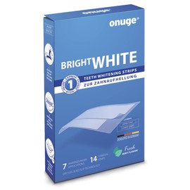 Onuge Bright White Teeth Whitening Strips - Whitening Strips for Teeth Whitening - No Peroxide - Also for Sensitive Teeth 14 Strips - 7 Days