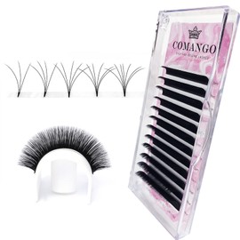 Easy Fan Volume Lash Extensions 0.1 D Curl 8-14mm Mix Tray 3D/4D/5D/6D/10D/20D Automatic Blooming Flower Lashes Self Fanning Russian Individual Eyelash Extension Supplies