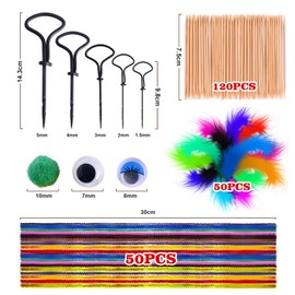 Fosoloni 255 Pieces Chestnut Craft Set, Chestnut Drill Children, DIY Craft Set, Autumn Crafts, Children, Chestnut Crafts, Autumn Crafts Children's Set