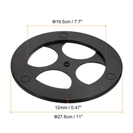 QUARKZMAN Lazy Susan, 11 Inch Turntable Organiser, 360 Degree Swivel Ball Bearing Turntable Organiser with Base for Organisation and Storage, Black