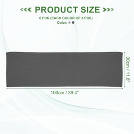 PATIKIL Cooling Towel 40"x12", 6 Pcs Ice Towel for Neck and Face, Soft Breathable Chilly Sweat Absorbing for Yoga Sports Camping Fitness, Dark Gray/Light Gray