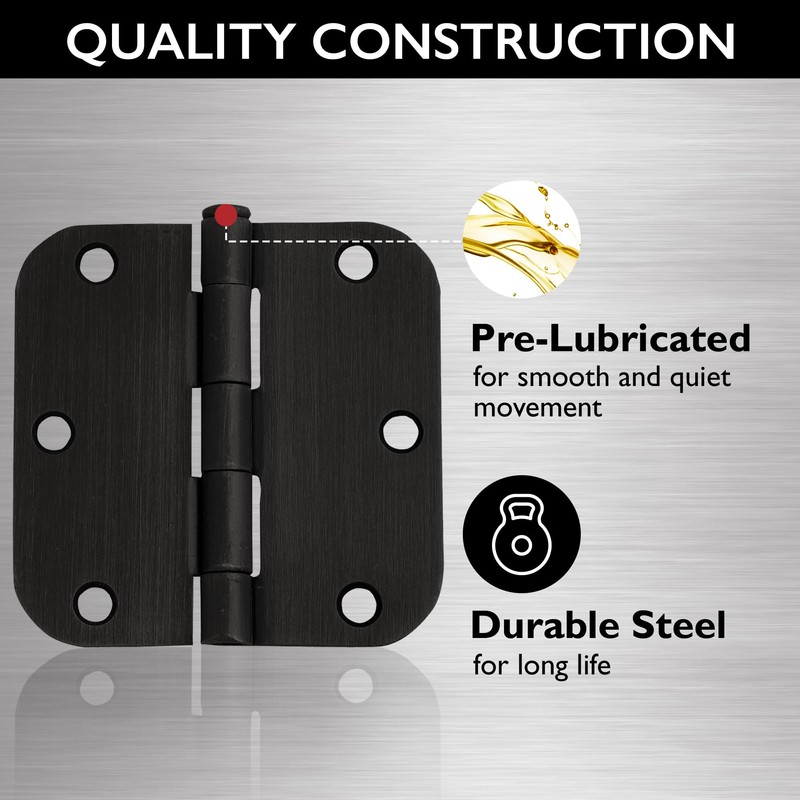 Design House Door Hinges for Interior Doors 6-Pack 3.5-inch x