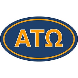 Alpha Tao Omega Oval Fraternity Car Magnet Set of 2 Removable No Residue All Weather Magnets for Fraternity Guys and Student Drivers