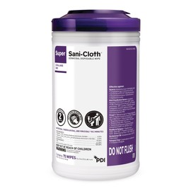 Super Sani-Cloth Surface Disinfectant Cleaner Wipe Canister Alcohol Scent 75 Ct P86984