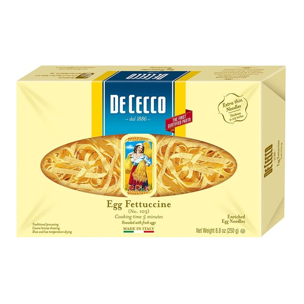 De Cecco Pasta Egg Noodle Fettuccine, 8.8 Ounce -- 12 per case.