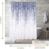 Popkozzi Blue Dots Shower Curtain Set White Waterproof Washable Weighted