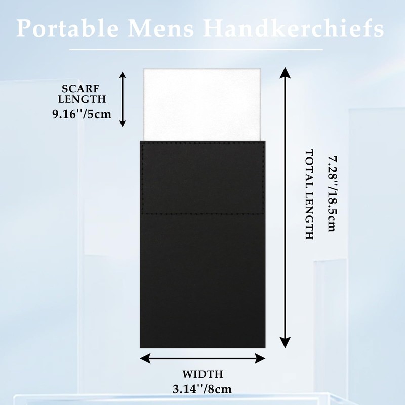 LHXzizizi Pre-folded Suit Pocket Squares for Men, Solid Color Mens