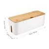 TOPBATHY Cable Management Box Large: Wooden Style Cable Organizer Box