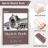 Sketch Book 8.5×11 inch, Spiral Bound Sketch Pad 50 Sheets