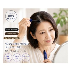 Ilya irodori Touch Up Hair Color, 0.7 fl oz (20 ml), Irodori Mascara Type, Made in Japan, Gray Hair Concealer (Light Black)
