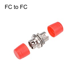 sourcing map FC to FC Fiber Coupler Flange Type Fiber Optical Adapter Connector for Server Rack, Patch Panel MM/SM 5Pcs(D Type)