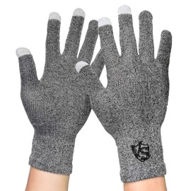 Vital Salveo-Office Stretchy Unisex Recovery Touchscreen, Running, Driving, Texting Arthritis Gloves for Smartphones (Pair)-Large-Light Grey