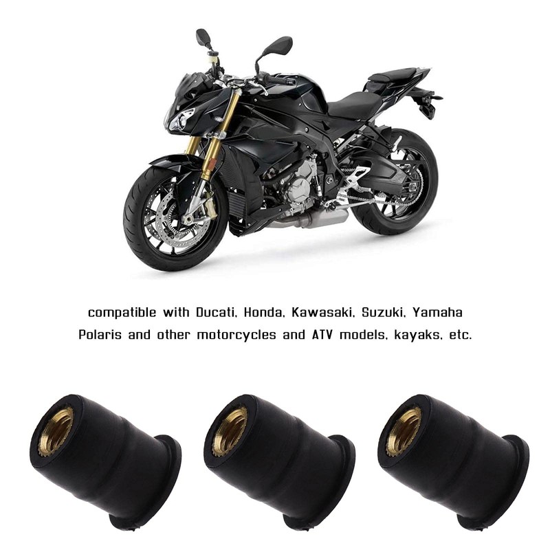 SING F LTD 10x M5 Rubber Well Nuts 5mm/0.2in Metric