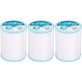Fujix Col.401 F55-3S Shappes Spun Sewing Thread #60, 700 m, Set of 3, White