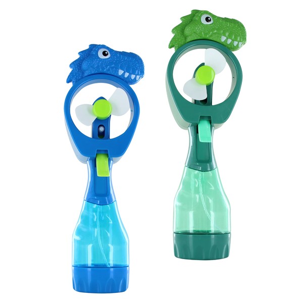 P&F Pack of 2X Dinosaur Water Mist Spray Bottle Fan