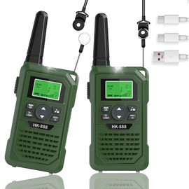 Walkie Talkies for Kids 2 Pack Rechargeable,Handheld 3 Miles Long Range Walkie Talkies 22 Channels with NOAA, 2 Way Radio Boys Toys Gifts for 6-18 Years Old Adventure Camping Hiking
