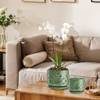 LITUDISO 6+5 Inch Orchid Pots with Holes, Ceramic Orchid Pots