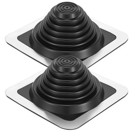 2 Pcs Metal roof 8 Inch Vent Boot Chimney Flashing roof Jack Pipe Vent for Pipe Diameters 1/4-5-3/4 Sleeve Square Base Stove