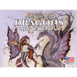 Decor Logistics Amy Brown Calendar 2026 Fairy Dragon Monthly Wall Calender 12 Month