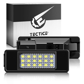 TECTICO LED License Plate Light SMD Canbus 6000K Xenon White for 106 1007 207 307 308 406 407 408 C2 C3 C4 C5 C6 C8 Berlingo, Pack of 2