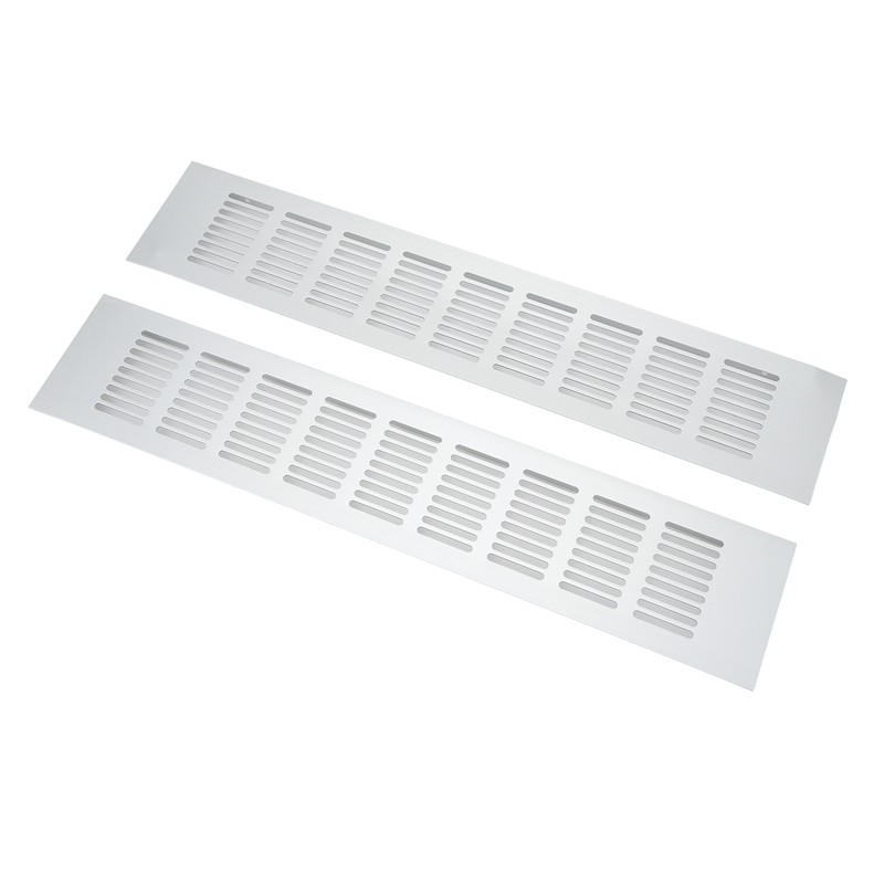 2 Pcs Air Vent Ventilation Grille Aluminium Alloy Rectangular Vent