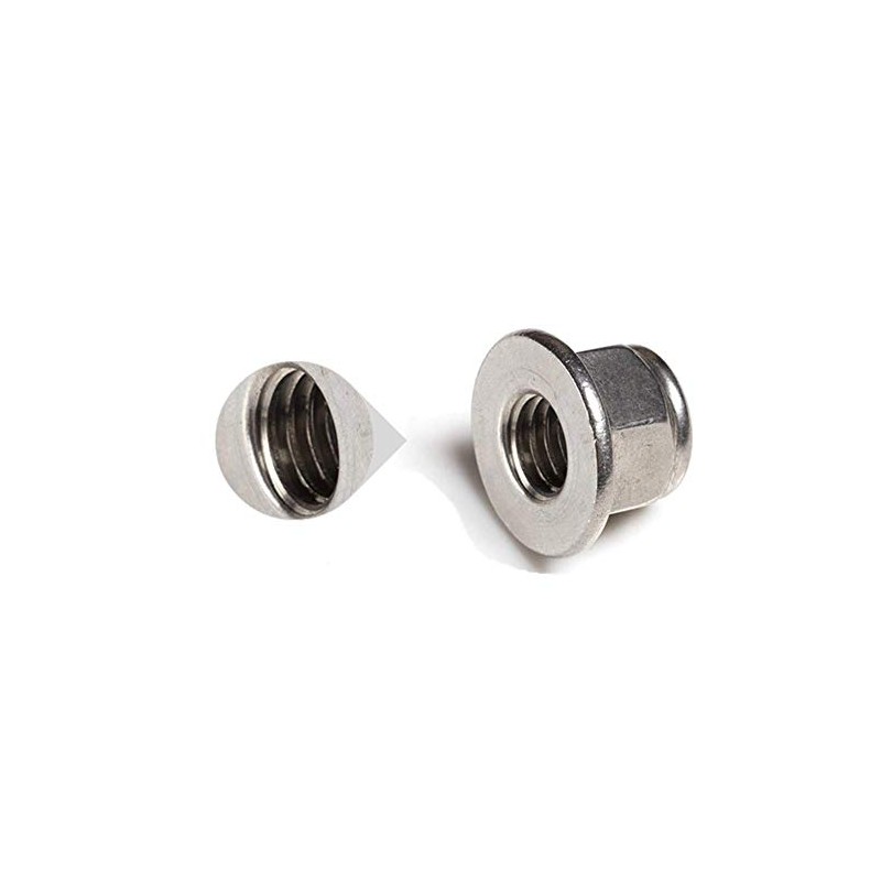 Pack of 25 Hex Nuts with Flange Self-Locking (with Polyamide