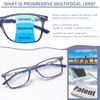 BONCAMOR 4 Pack Progressive Multifocus Reading Glasses Men and Women