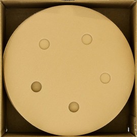Dura-Gold Premium 5" Gold Sanding Discs - 1000 Grit (Box of 50) - 5 Hole Pattern Dustless Hook & Loop Backing Sandpaper for DA Sanders, Aluminum Oxide Abrasive - Sand Automotive Paint Woodworking Wood