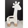 Hobby Lobby NEW - Rolling Wooden Giraffe Decor | WHITE