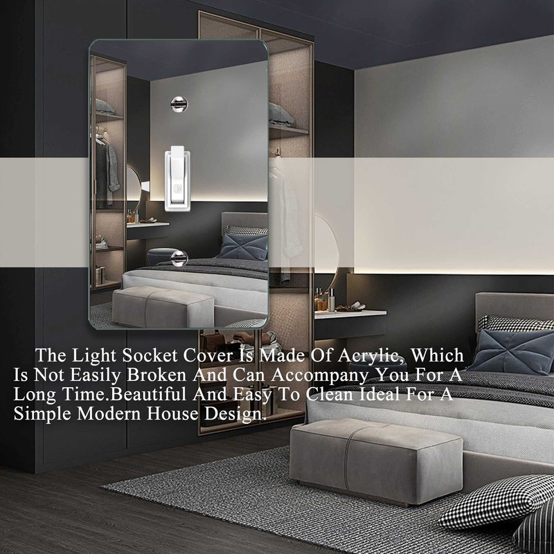 6 Pcs Mirror Acrylic Wall Plate Light Switch Plates Acrylic